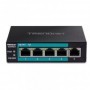 Switch 4 porturi Fast Ethernet Long Range 250m PoE+ 60W, 1 port Fast Ethernet - TRENDnet TE-FP051