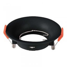 CORP SPOT GU10 ROTUND 88X40MM - NEGRU