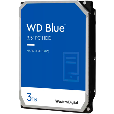 HDD Desktop WD Blue 3TB SMR (3.5'', 256MB, 5400 RPM, SATA 6Gbps)