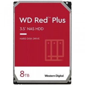 HDD NAS WD Red Plus 8TB CMR (3.5'', 128MB, 5640 RPM, SATA 6Gbps, 180TB/year)